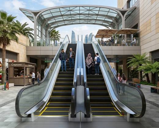 Outdoor Public Escalator
